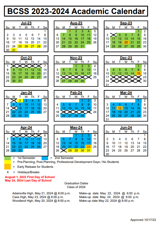 Bartow County Schools 23 24 Calendar White Elementary School
