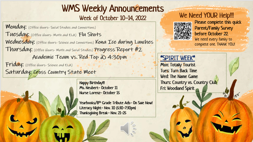 Weekly Announcements 