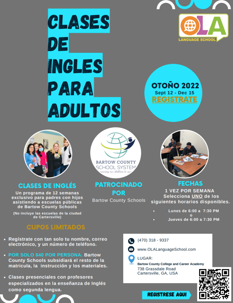 English for Adults flyer