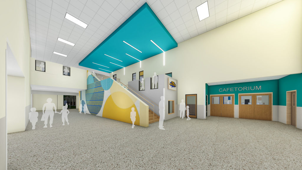 New Mission Road Elementary 3D rendering