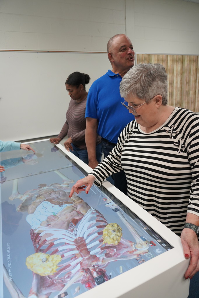 College and Career Academy teachers train on Anatomage Table