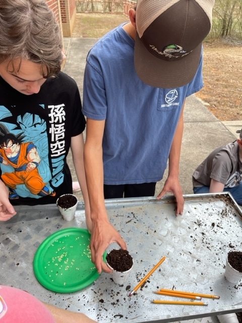 Students Planting