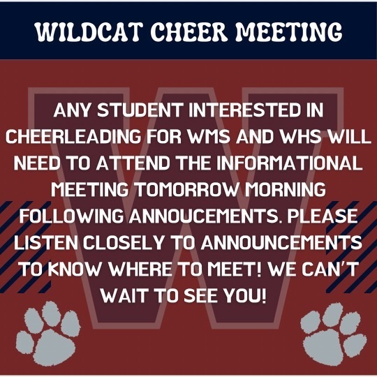 cheer meeting info